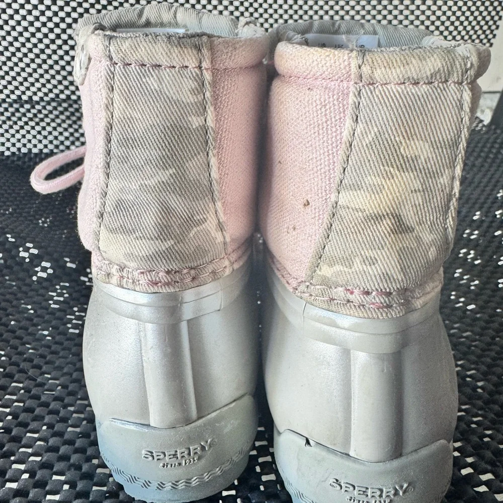 Sperry Kids Pink and Cream Boots